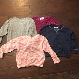 4 little girl long sleeve shirts - old navy